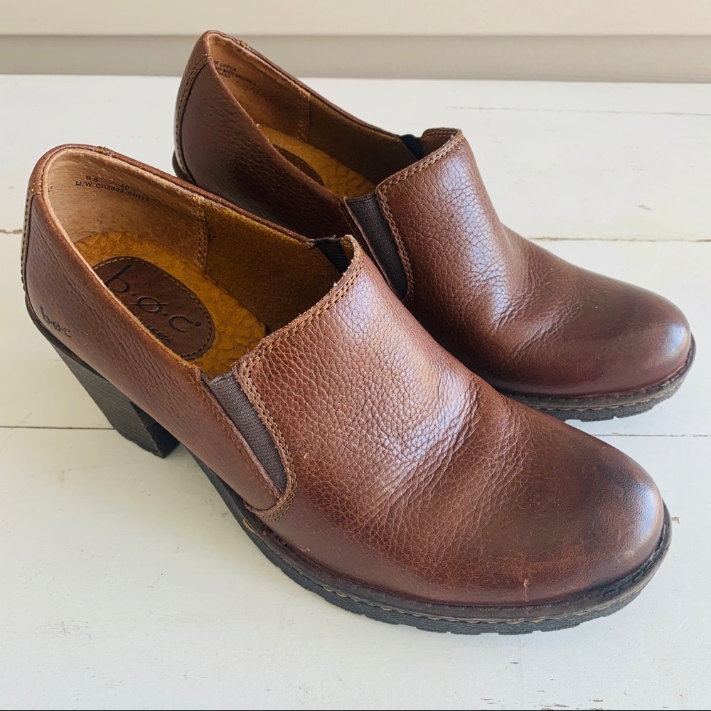boc by Born brown leather ankle booties